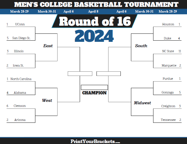 Sixteen Teams